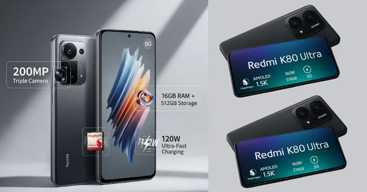 Redmi K80 Ultra Unveiled – 5G Flagship with 200MP Camera, Snapdragon Power & Ultra-Fast Charging